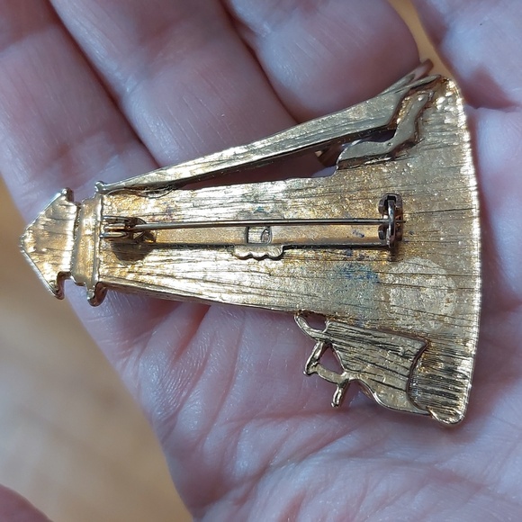 Vintage Red White Blue Enamel Lighthouse Brooch - Picture 3 of 4